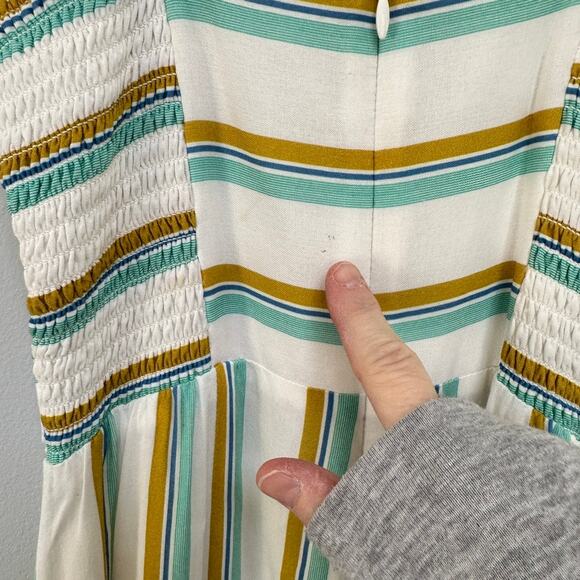 Amanda Uprichard Striped Bow-Front Strapless Crop Wide-Leg Lincoln Jumpsuit S - Picture 12 of 16